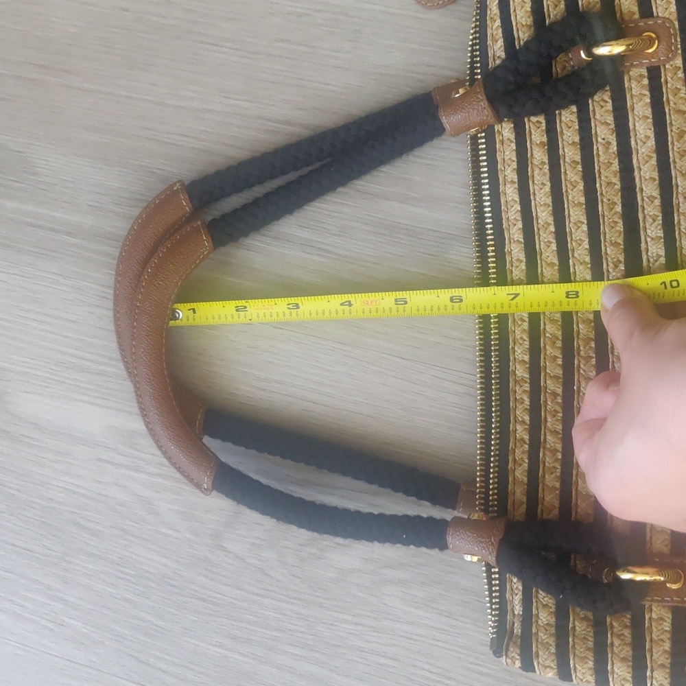 Eric Javits New YorkNautical Braid Squishee straw two tone Handbag Vintage Y2K - Picture 12 of 14